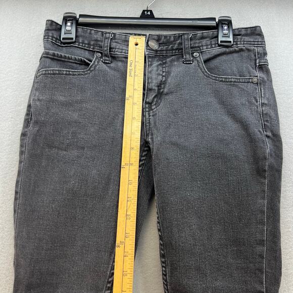 Free People Jeans Women's 27 (4) Black Classic Skinny Raw Hem Preppy Normcore - Picture 12 of 14